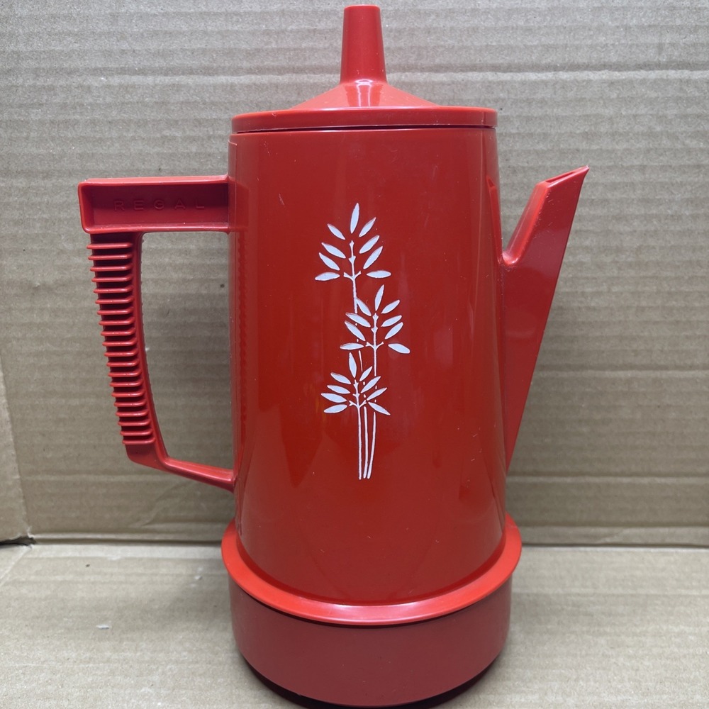Vintage 1970s Regal Poly-Perk 7508 Red 4-8 Cup Coffee Percolator Parts